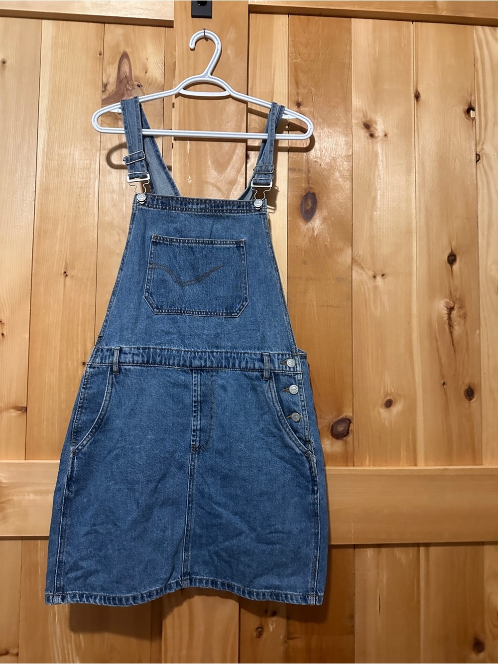 ONLY Denim Pinafore Overall Dress Blue Medium Wash Size 38 (US 8 / M)
